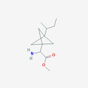 molecular formula C12H21NO2 B2799477 Methyl 2-amino-2-(3-butan-2-yl-1-bicyclo[1.1.1]pentanyl)acetate CAS No. 2287271-78-5