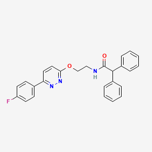 molecular formula C26H22FN3O2 B2799485 N-(2-((6-(4-fluorophenyl)pyridazin-3-yl)oxy)ethyl)-2,2-diphenylacetamide CAS No. 920364-69-8