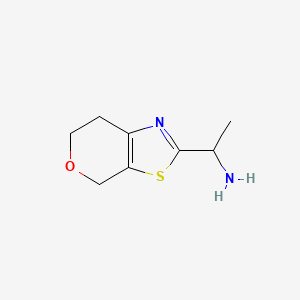 molecular formula C8H12N2OS B2799487 1-{4H,6H,7H-pyrano[4,3-d][1,3]thiazol-2-yl}ethan-1-amine CAS No. 1250719-00-6