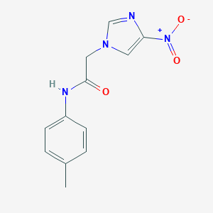 molecular formula C12H12N4O3 B279952 N-(4-methylphenyl)-2-(4-nitro-1H-imidazol-1-yl)acetamide 
