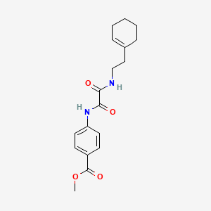 molecular formula C18H22N2O4 B2799521 Methyl 4-(2-((2-(cyclohex-1-en-1-yl)ethyl)amino)-2-oxoacetamido)benzoate CAS No. 923091-56-9