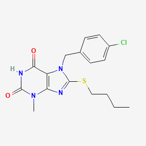 8-(butylsulfanyl)-7-(4-chlorobenzyl)-3-methyl-3,7-dihydro-1H-purine-2,6-dione