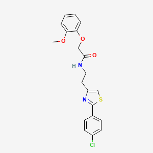 N-[2-[2-(4-chlorophenyl)-1,3-thiazol-4-yl]ethyl]-2-(2-methoxyphenoxy)acetamide