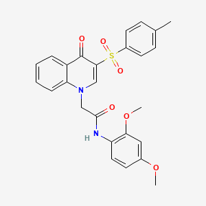 molecular formula C26H24N2O6S B2799566 N-(2,4-dimethoxyphenyl)-2-[3-(4-methylbenzenesulfonyl)-4-oxo-1,4-dihydroquinolin-1-yl]acetamide CAS No. 866812-33-1