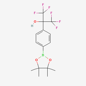 1,1,1,3,3,3-Hexafluoro-2-(4-(4,4,5,5-tetramethyl-1,3,2-dioxaborolan-2-yl)phenyl)propan-2-ol