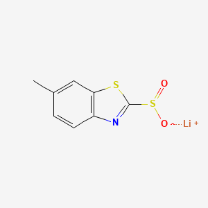 molecular formula C8H6LiNO2S2 B2799631 Lithium(1+) ion 6-methyl-1,3-benzothiazole-2-sulfinate CAS No. 2172471-45-1
