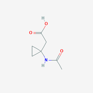 molecular formula C7H11NO3 B2799638 2-(1-Acetamidocyclopropyl)acetic acid CAS No. 1378827-96-3