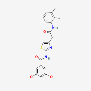 molecular formula C22H23N3O4S B2799639 N-(4-(2-((2,3-dimethylphenyl)amino)-2-oxoethyl)thiazol-2-yl)-3,5-dimethoxybenzamide CAS No. 921818-63-5