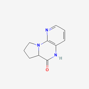 molecular formula C10H11N3O B2799642 6a,7,8,9-tetrahydropyrido[3,2-e]pyrrolo[1,2-a]pyrazin-6(5H)-one CAS No. 91622-91-2