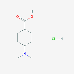 molecular formula C9H18ClNO2 B2799653 trans-4-(Dimethylamino)cyclohexanecarboxylic acid hydrochloride CAS No. 609805-42-7