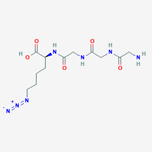molecular formula C12H21N7O5 B2799667 H-(Gly)3-Lys(N3)-OH 