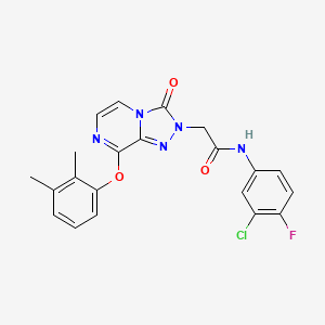 molecular formula C21H17ClFN5O3 B2799690 N-(3-chloro-4-fluorophenyl)-2-[8-(2,3-dimethylphenoxy)-3-oxo-2H,3H-[1,2,4]triazolo[4,3-a]pyrazin-2-yl]acetamide CAS No. 1251588-10-9