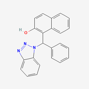 molecular formula C23H17N3O B2799699 1-[1H-1,2,3-Benzotriazol-1-yl(phenyl)methyl]naphthalen-2-ol CAS No. 132377-90-3