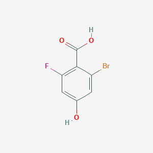 molecular formula C7H4BrFO3 B2799700 2-Bromo-6-fluoro-4-hydroxybenzoic acid CAS No. 1805027-76-2