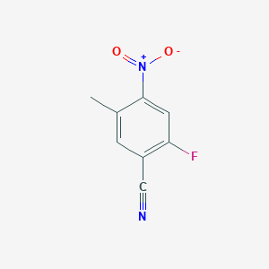 molecular formula C8H5FN2O2 B2799798 2-Fluoro-5-methyl-4-nitrobenzonitrile CAS No. 1803852-84-7