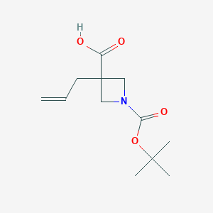 molecular formula C12H19NO4 B2799848 1-[(Tert-butoxy)carbonyl]-3-(prop-2-en-1-yl)azetidine-3-carboxylic acid CAS No. 1936583-41-3