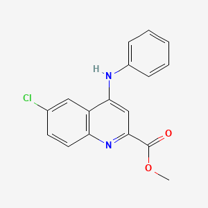 molecular formula C17H13ClN2O2 B2799896 Methyl 6-chloro-4-(phenylamino)quinoline-2-carboxylate CAS No. 1206992-49-5