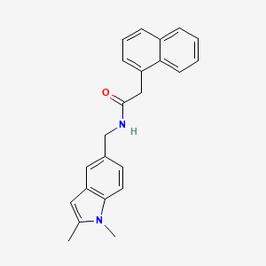 molecular formula C23H22N2O B2799914 N-[(1,2-dimethyl-1H-indol-5-yl)methyl]-2-(naphthalen-1-yl)acetamide CAS No. 852137-74-7