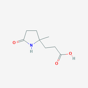 molecular formula C8H13NO3 B2799921 3-(2-Methyl-5-oxopyrrolidin-2-yl)propanoic acid CAS No. 60769-61-1
