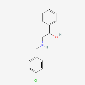 molecular formula C15H16ClNO B2799956 2-((4-Chlorobenzyl)amino)-1-phenylethanol CAS No. 1158773-20-6