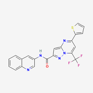 N-(quinolin-3-yl)-5-(thiophen-2-yl)-7-(trifluoromethyl)pyrazolo[1,5-a]pyrimidine-2-carboxamide