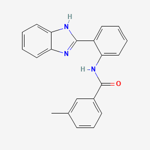 molecular formula C21H17N3O B2799966 N-[2-(1H-1,3-benzodiazol-2-yl)phenyl]-3-methylbenzamide CAS No. 313275-14-8