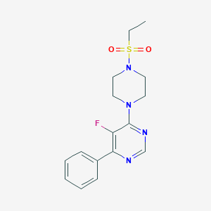 4-(4-Ethylsulfonylpiperazin-1-yl)-5-fluoro-6-phenylpyrimidine