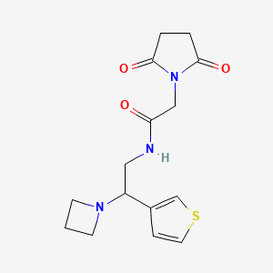 N-(2-(azetidin-1-yl)-2-(thiophen-3-yl)ethyl)-2-(2,5-dioxopyrrolidin-1-yl)acetamide