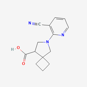 6-(3-Cyanopyridin-2-yl)-6-azaspiro[3.4]octane-8-carboxylic acid