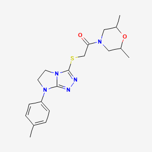 1-(2,6-dimethylmorpholino)-2-((7-(p-tolyl)-6,7-dihydro-5H-imidazo[2,1-c][1,2,4]triazol-3-yl)thio)ethanone