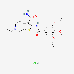 6-Isopropyl-2-(3,4,5-triethoxybenzamido)-4,5,6,7-tetrahydrothieno[2,3-c]pyridine-3-carboxamide hydrochloride