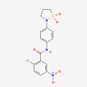 2-chloro-N-(4-(1,1-dioxidoisothiazolidin-2-yl)phenyl)-5-nitrobenzamide