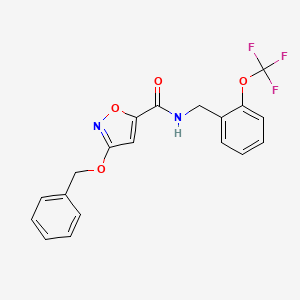3-(benzyloxy)-N-(2-(trifluoromethoxy)benzyl)isoxazole-5-carboxamide
