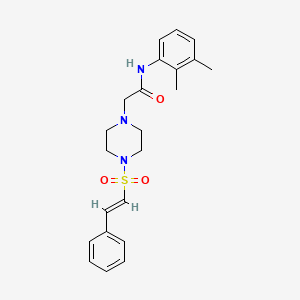 molecular formula C22H27N3O3S B2799989 N-(2,3-dimethylphenyl)-2-[4-[(E)-2-phenylethenyl]sulfonylpiperazin-1-yl]acetamide CAS No. 1002272-25-4