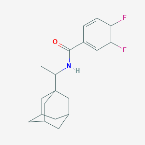 molecular formula C19H23F2NO B2799994 N-[1-(adamantan-1-yl)ethyl]-3,4-difluorobenzamide CAS No. 942034-40-4