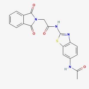 molecular formula C19H14N4O4S B2799999 N-(6-acetamidobenzo[d]thiazol-2-yl)-2-(1,3-dioxoisoindolin-2-yl)acetamide CAS No. 476298-59-6
