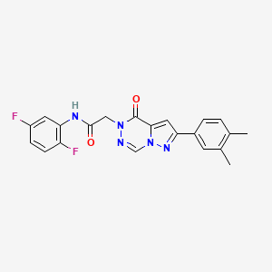 molecular formula C21H17F2N5O2 B2800020 N-(2,5-difluorophenyl)-2-[2-(3,4-dimethylphenyl)-4-oxopyrazolo[1,5-d][1,2,4]triazin-5(4H)-yl]acetamide CAS No. 1021046-23-0