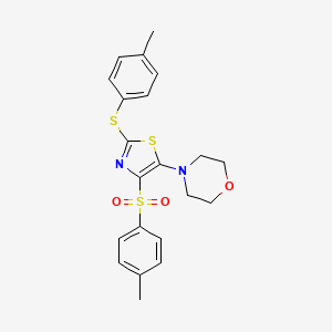 4-(2-(p-Tolylthio)-4-tosylthiazol-5-yl)morpholine