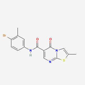molecular formula C15H12BrN3O2S B2800026 N-(4-bromo-3-methylphenyl)-2-methyl-5-oxo-5H-[1,3]thiazolo[3,2-a]pyrimidine-6-carboxamide CAS No. 896341-60-9