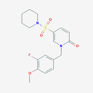 1-(3-fluoro-4-methoxybenzyl)-5-(piperidin-1-ylsulfonyl)pyridin-2(1H)-one