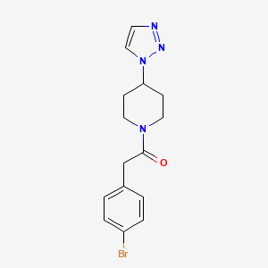 1-(4-(1H-1,2,3-triazol-1-yl)piperidin-1-yl)-2-(4-bromophenyl)ethanone