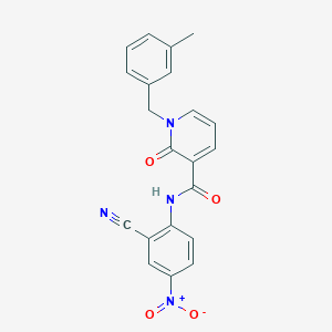 N-(2-cyano-4-nitrophenyl)-1-(3-methylbenzyl)-2-oxo-1,2-dihydropyridine-3-carboxamide