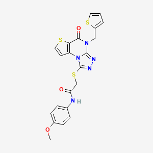 N-(4-methoxyphenyl)-2-((5-oxo-4-(thiophen-2-ylmethyl)-4,5-dihydrothieno[2,3-e][1,2,4]triazolo[4,3-a]pyrimidin-1-yl)thio)acetamide