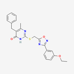 5-Benzyl-2-({[3-(3-ethoxyphenyl)-1,2,4-oxadiazol-5-yl]methyl}sulfanyl)-6-methyl-4-pyrimidinol