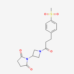 1-(1-(3-(4-(Methylsulfonyl)phenyl)propanoyl)azetidin-3-yl)pyrrolidine-2,5-dione