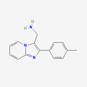 [2-(4-Methylphenyl)imidazo[1,2-a]pyridin-3-yl]methanamine