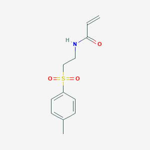 molecular formula C12H15NO3S B2800094 N-[2-(4-Methylphenyl)sulfonylethyl]prop-2-enamide CAS No. 2305395-81-5