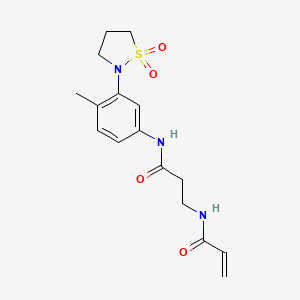 N-[3-(1,1-Dioxo-1,2-thiazolidin-2-yl)-4-methylphenyl]-3-(prop-2-enoylamino)propanamide