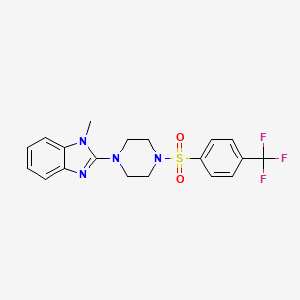 1-Methyl-2-[4-[4-(trifluoromethyl)phenyl]sulfonylpiperazin-1-yl]benzimidazole