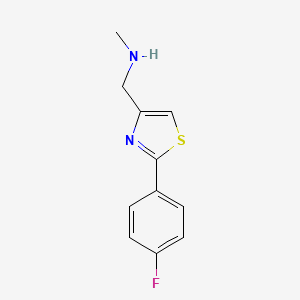 1-[2-(4-fluorophenyl)-1,3-thiazol-4-yl]-N-methylmethanamine
